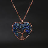 Natural Stone Colorful Tree Root Necklace – Jewelry Gift Ideas — 16