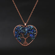 Natural Stone Colorful Tree Root Necklace – Jewelry Gift Ideas — 16