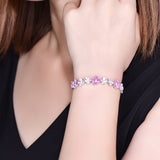 Zircon Cherry Blossom Fashion Banquet Bracelet – Jewelry Gift Ideas — 1