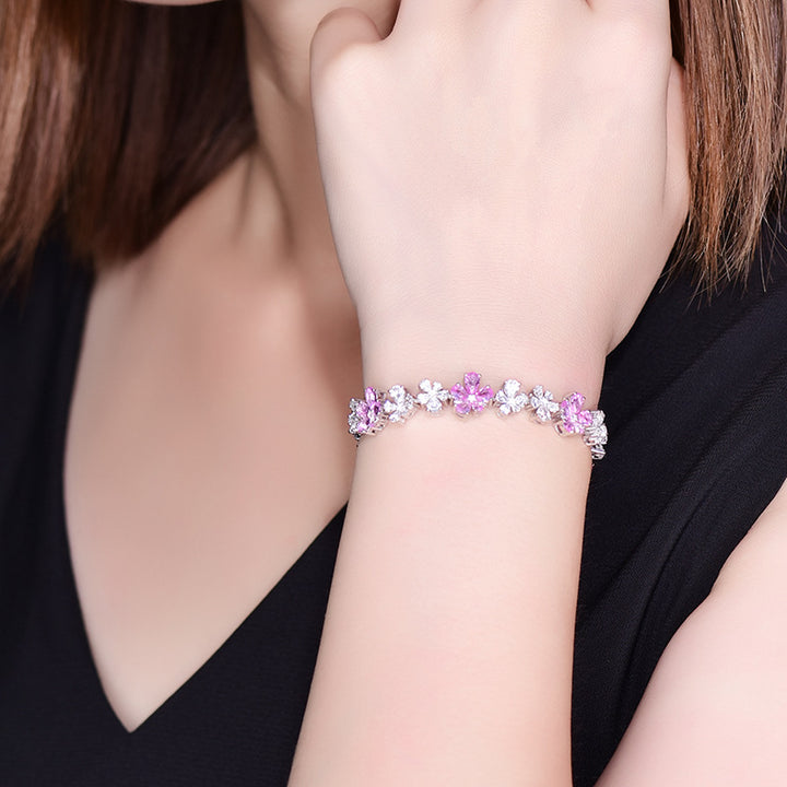 Zircon Cherry Blossom Fashion Banquet Bracelet – Jewelry Gift Ideas — 1