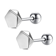 Men's Sterling Silver Geometric Spiral Earrings – Gifts for Him — 9