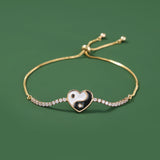 Brass Heart Gold Plated Oil Drip Zircon – Jewelry Gift Ideas — 2