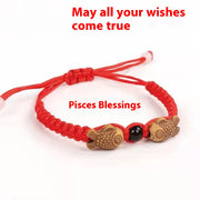 Dorje Knot Red Rope Adjustable Size Hand-woven Red – Small Gift Ideas — 5