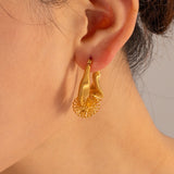 Simple Elegant 18K Gold Stainless Steel Pleated – Birthday Gifts — 12