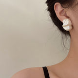 Artsy White Pearl Earring Girl – Jewelry Gift Ideas — 3