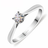 Silver Simple Women's Ring Wedding Moissanite – Gifts for Her — 4