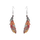 Style Tassel Earrings Female Leaf Circle Metal Leather – Stylish Gifts — 2