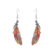 Style Tassel Earrings Female Leaf Circle Metal Leather – Stylish Gifts — 2