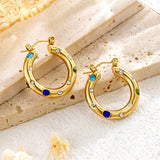 Stainless Steel Inlaid Color Diamond Round – Special Occasion Gifts — 5