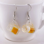 Resin Stereo Draft Beer Cup Earrings – Kitchen Gifts — 1