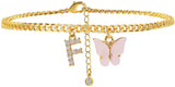 Butterfly Letter Feet Chain Fashion Inlaid Diamond – Stylish Gifts — 18