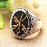 European And American Titanium Steel Scissors Ring – Gifts for Him — 10
