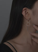 Asymmetric Geometric Ring Chain Earrings – Holiday Gift Ideas — 14