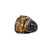 Retro Punk Ge Feng Te Ruby Men's Personalized Ring – Gifts for Him — 6