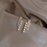 Pearl Crystal Stud Earrings For Women – Gifts for Her — 3
