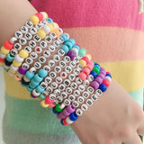Colorful Beach Boho Ball Alphabet Bracelet – Jewelry Gift Ideas — 10