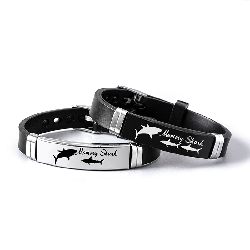 Cute Shark Mommy and Baby Stainless Steel – Jewelry Gift Ideas — 1