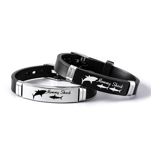 Cute Shark Mommy and Baby Stainless Steel – Jewelry Gift Ideas — 1