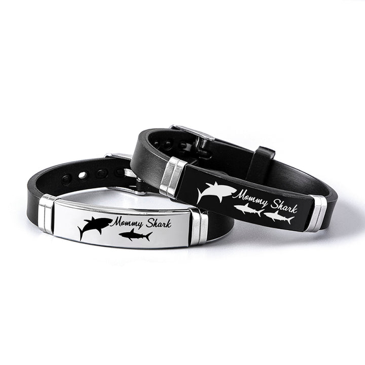 Cute Shark Mommy and Baby Stainless Steel – Jewelry Gift Ideas — 1