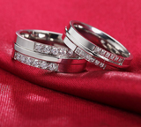 Titanium Steel Couple Ring Wedding Diamond Ring – Gifts for Couples — 2