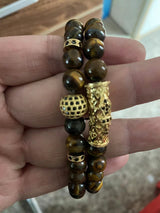 Micro-inlaid Copper Natural Tiger-eye Bracelet – Jewelry Gift Ideas — 2
