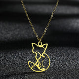 Stainless Steel Origami Panda Pendant Necklace – Jewelry Gift Ideas — 7