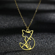 Stainless Steel Origami Panda Pendant Necklace – Jewelry Gift Ideas — 7