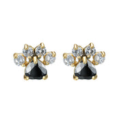 Fashion Cat Footprints Crystal Earrings For Women – Stylish Gifts — 2