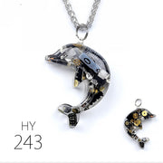 Dolphin Steampunk Electronic Pendant Necklace – Jewelry Gift Ideas — 6