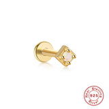 Sterling Silver Opal And Diamond Pierced Threaded Ear – Stylish Gifts — 11