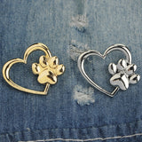 Caring dog paw cutout brooch – Jewelry Gift Ideas — 1