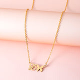 Stainless Steel Gold Silver Butterfly Letter – Jewelry Gift Ideas — 9
