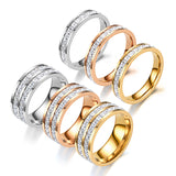 Fashion Rhinestones Rings Women Stainless Steel Ring – Stylish Gifts — 3