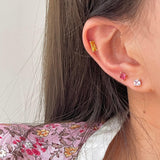 5-Color Petite Geometric Colorful Zircon Earrings – Meaningful Gifts — 5