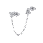 Women's Zircon Butterfly Alphabet One Piece Stud – Gifts for Her — 12