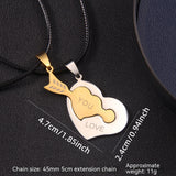 Cute Heart Couple Necklace With One Arrow LOVEYOU – Jewelry Gift Ideas — 6