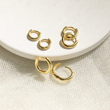 Smooth Ear Buckle Set 18K No Fading – Stylish Gifts — 2