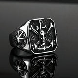 Men's Ring Pirate Eight Awn Star Vintage Stainless – Gifts for Him — 10