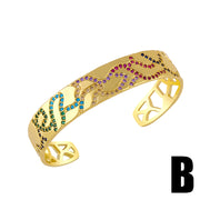 Personalized Wide Brim Gold Hollow Bracelet – Jewelry Gift Ideas — 5