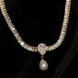 Sparkling Small Pearl Diamond Necklace – Jewelry Gift Ideas — 5