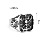 Men's Ring Pirate Eight Awn Star Vintage Stainless – Gifts for Him — 8