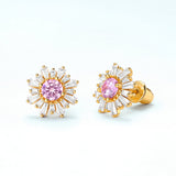 Women's Fashion Full Diamond Sun Flower Earrings – Stylish Gifts — 4