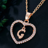 26 Letters Heart-shaped Zircon Pendant Necklace – Jewelry Gift Ideas — 3