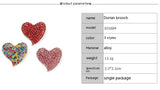 Women's Heart-shaped Diamond Brooch Vintage – Jewelry Gift Ideas — 3