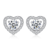 Ladies Zircon Fashion Hypoallergenic Heart Earrings – Stylish Gifts — 2