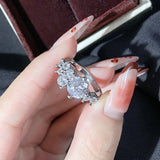 Round Artificial High Carbon Rhinestone Ring – Surprise Gifts — 5