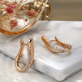 Simple Geometric Inlaid Zirconium Earrings Elegant – Stylish Gifts — 5