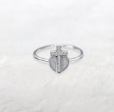 S925 Silver Love Heart Dropper Ring – Gifts for Couples — 2
