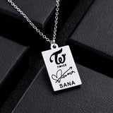 KPOP TWICE Member Signature Stainless Steel – Jewelry Gift Ideas — 1