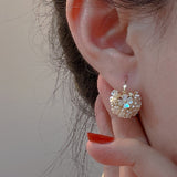 Diamond Inlaid Flower Ear Buckle – Meaningful Gifts — 2